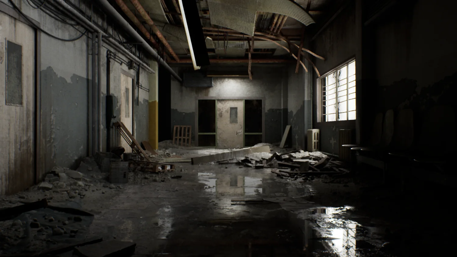 Derelict Corridor 最终灯光画面